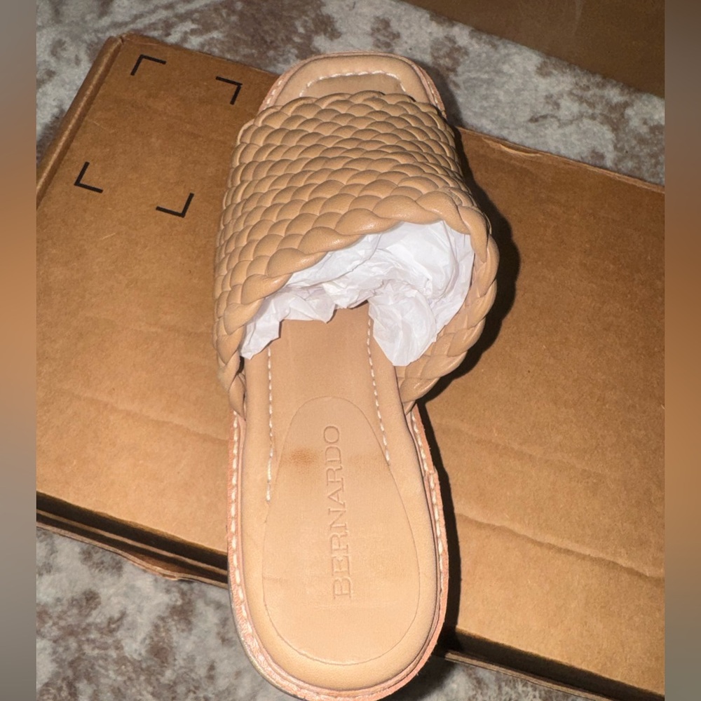 Bernardo Tan Woven Leather Mule - Picture 2 of 9